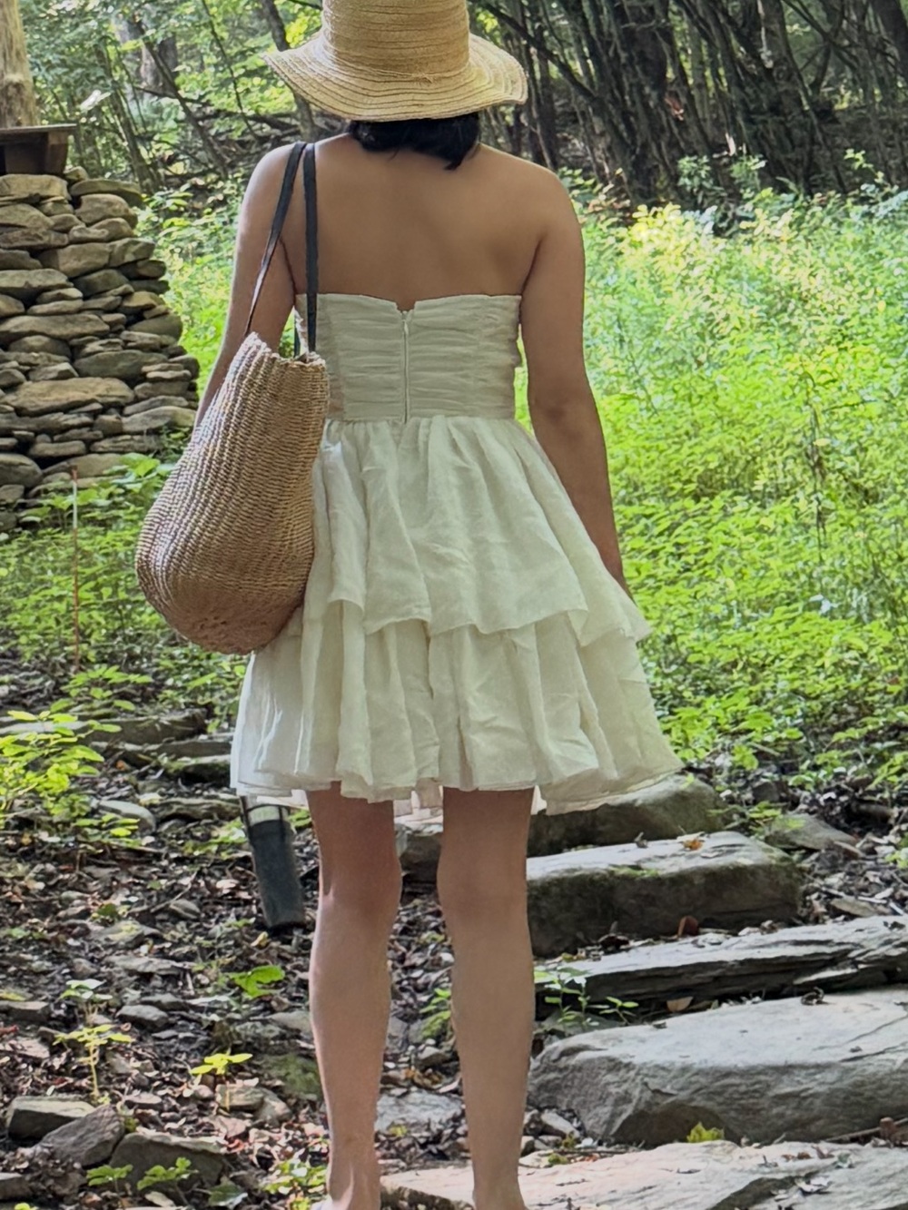 H&M White Ruffled Strapless Party Dress for Girls - Picture 9 of 10